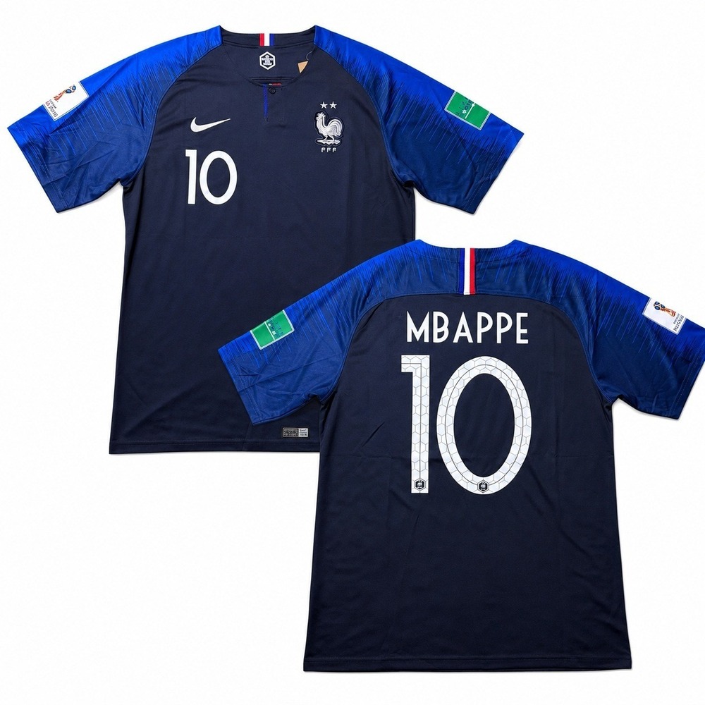 Nike France 2018 World Cup Mbappe 10 Jersey Navy Blue Size XL
